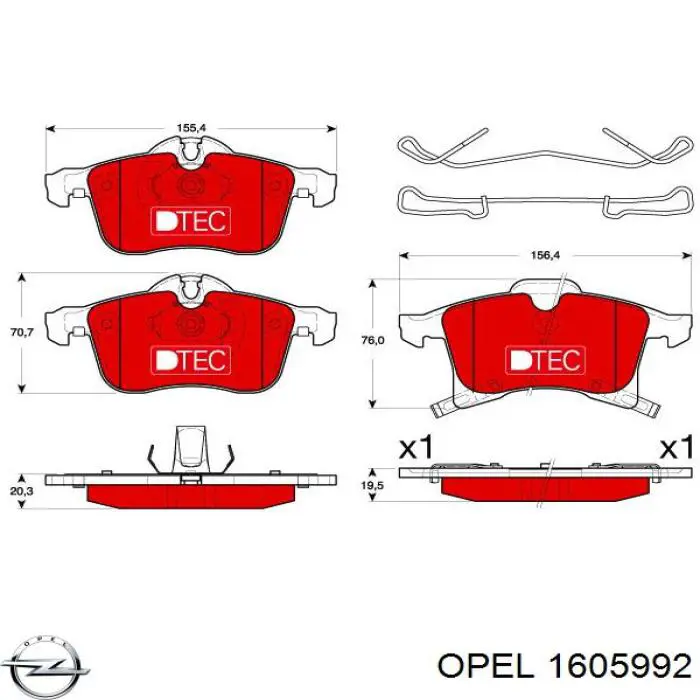 Pastillas de freno delanteras Opel Corsa X12