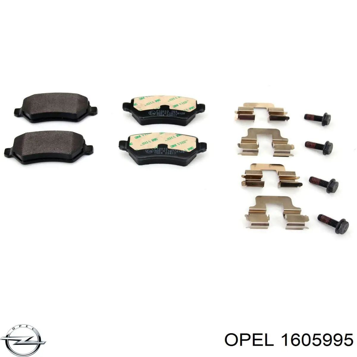 1605995 Opel pastillas de freno traseras