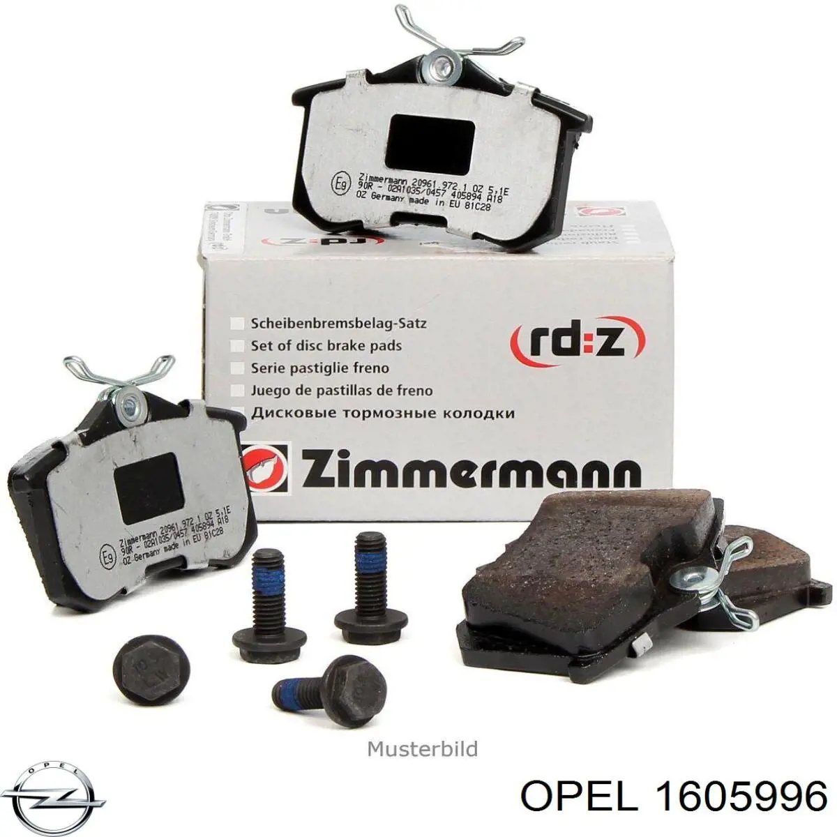 Pastillas de freno delanteras Opel 1605996