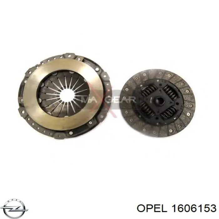 1606153 Opel kit de embrague (3 partes)