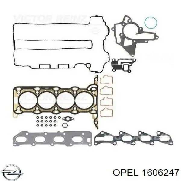 1606247 Opel juego de juntas de motor, completo, superior