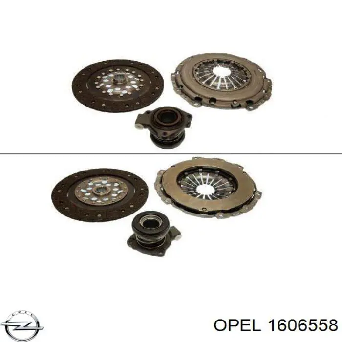 1606558 Opel kit de embrague (3 partes)