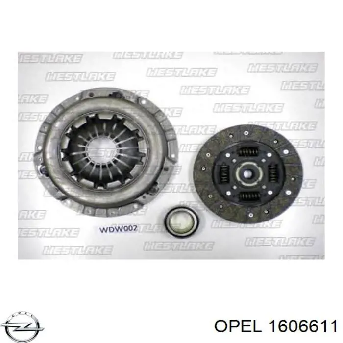 1606611 Opel kit de embrague (3 partes)