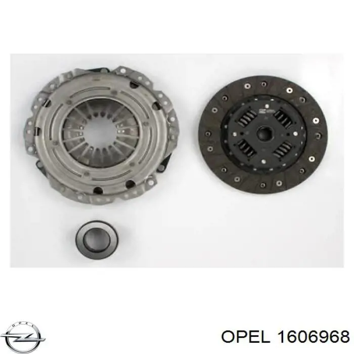 1606968 Opel kit de embrague (3 partes)