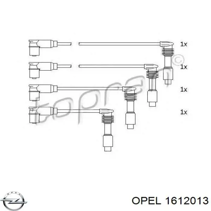1612013 Opel cables de bujías