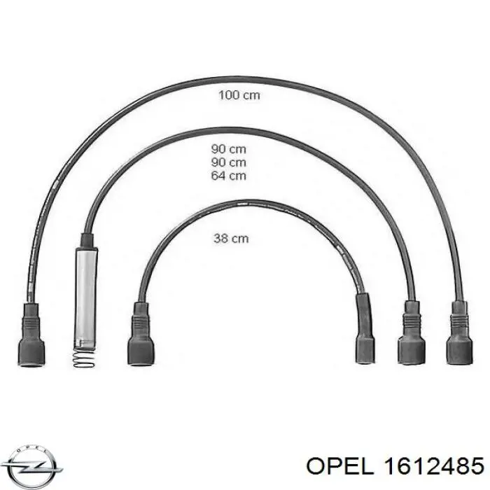 1612485 Opel juego de cables de encendido