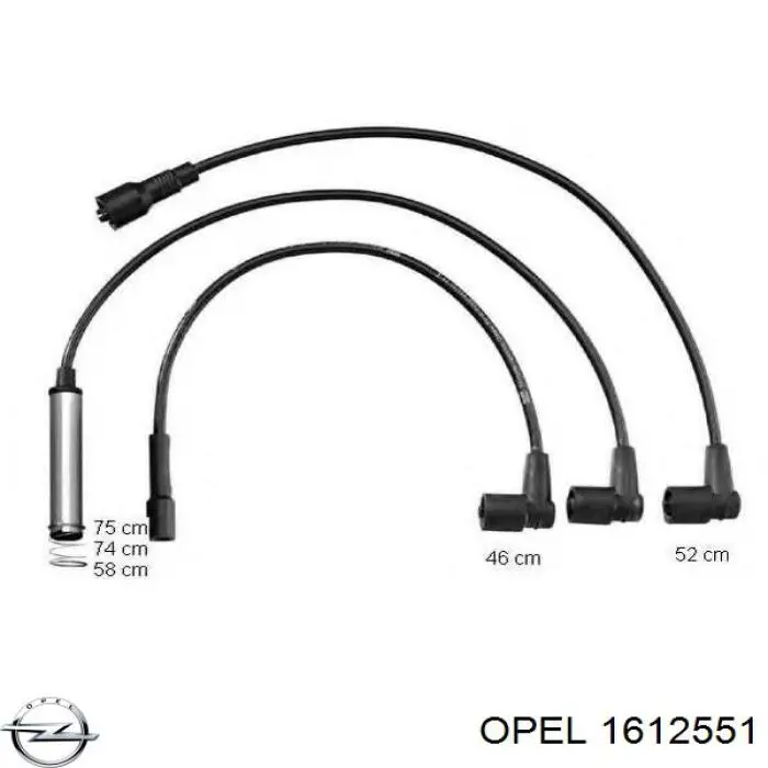 1612551 Opel juego de cables de encendido