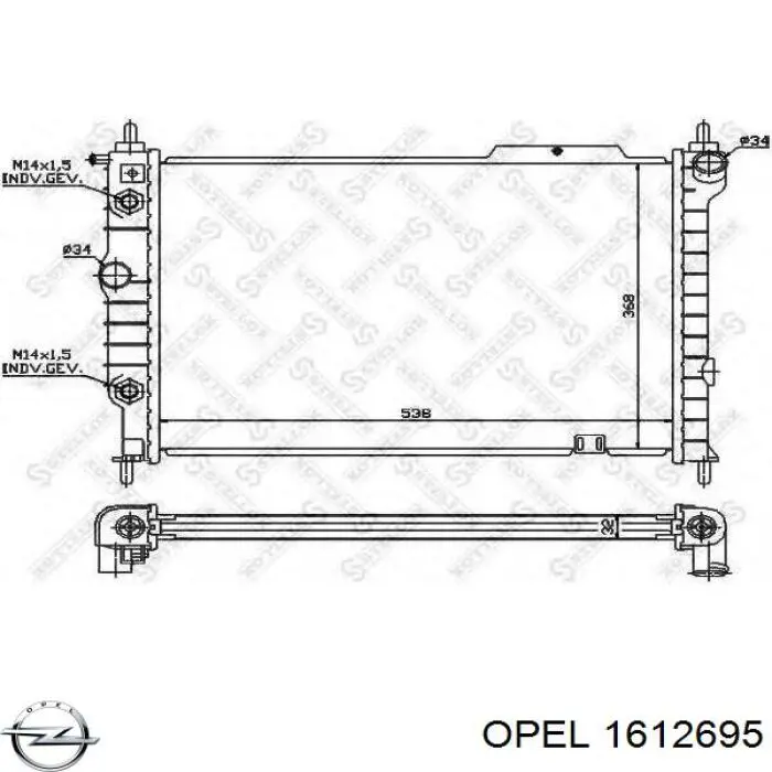 Comprar 1612695 Opel Sensor revoluciones de la rueda, delantero