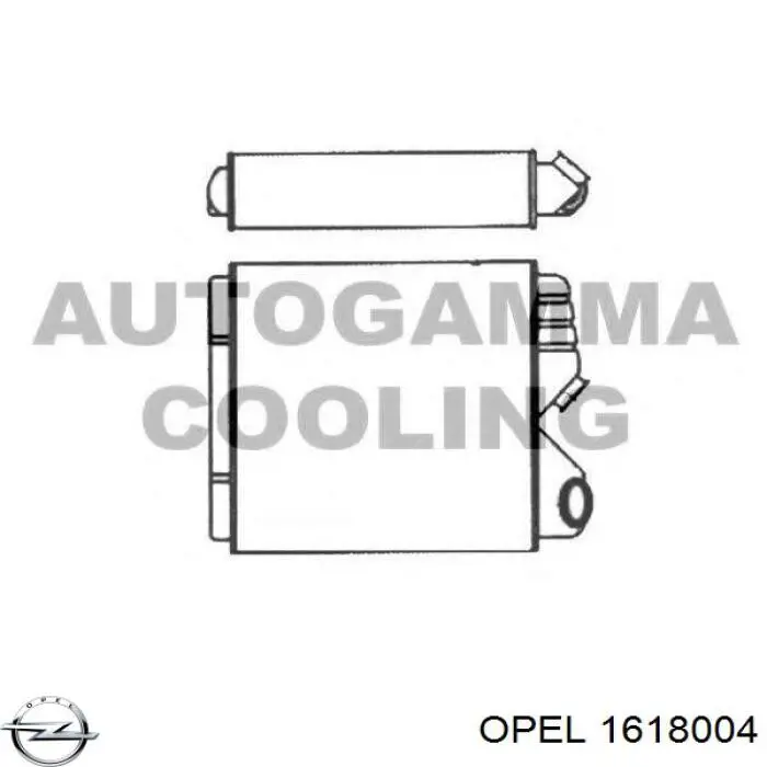 1618004 Opel radiador de calefacción