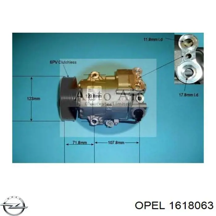 1618063 Opel compresor de aire acondicionado