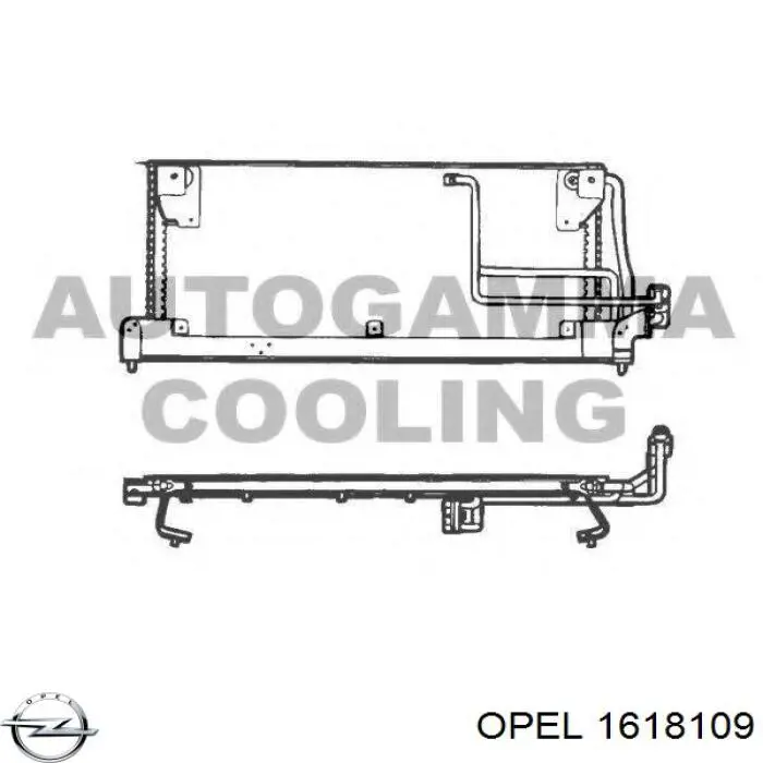 1618109 Opel condensador aire acondicionado