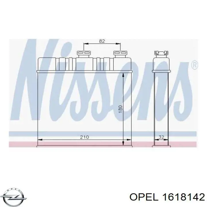 Radiador de calefacción Opel 1618142 precio, desde 46,58 EUR