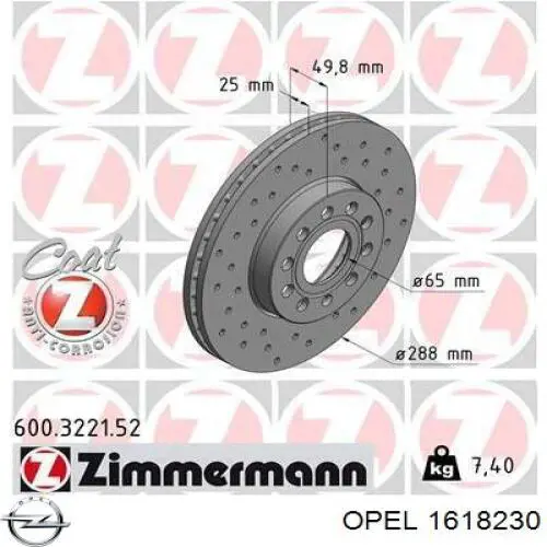 Comprar 1618230 Opel 