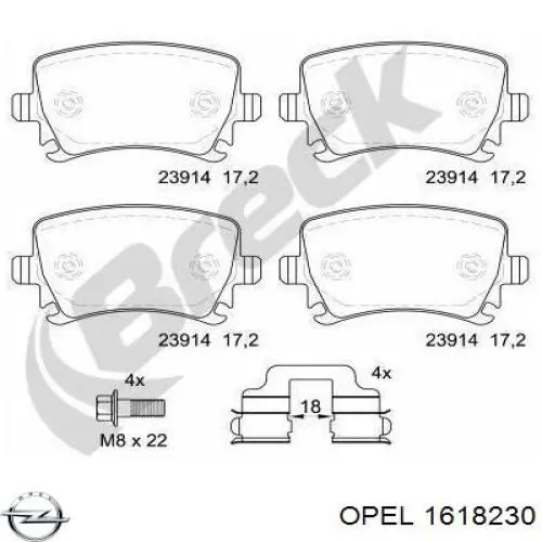  Opel 1618230 precio, desde 29,67 EUR