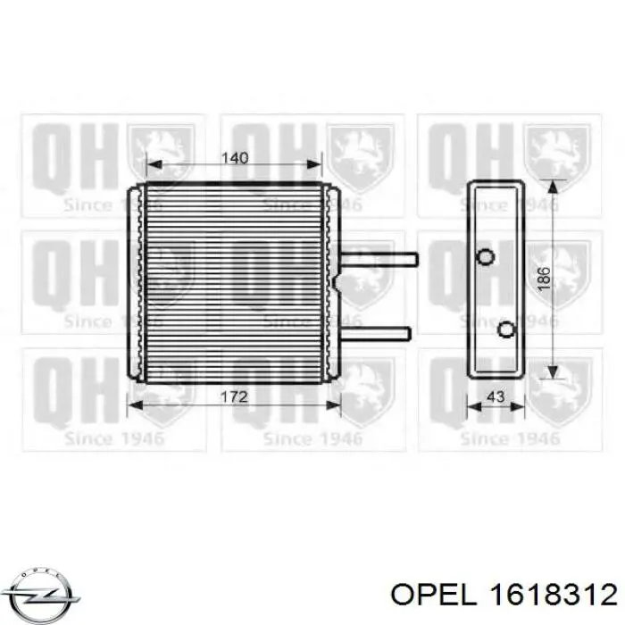 Comprar 1618312 Opel Radiador calefacción