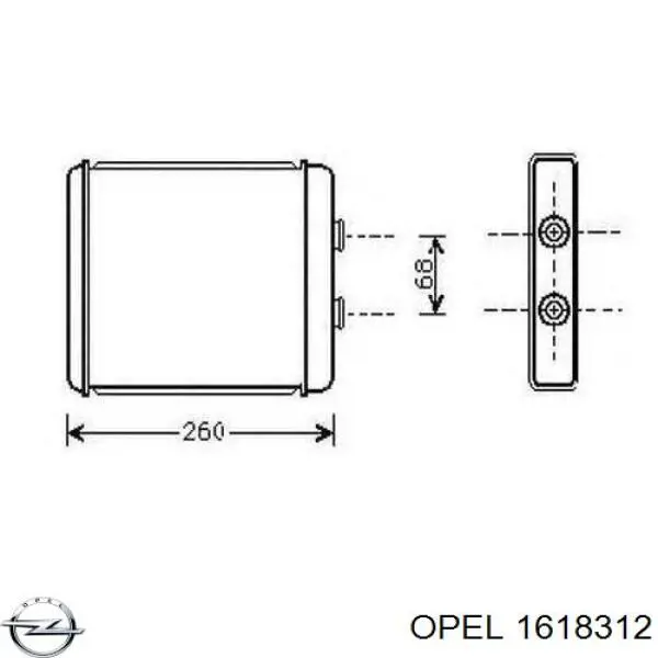 Radiador de calefacción Opel 1618312 precio, desde 25,70 EUR