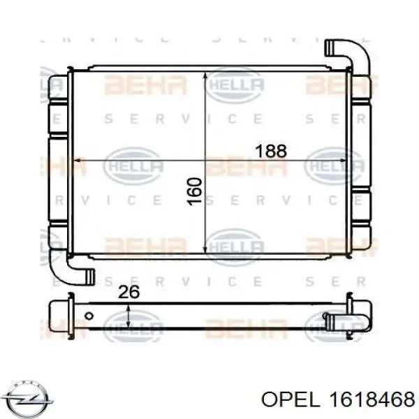 Radiador de calefacción Opel 1618468 precio, desde 35,94 EUR
