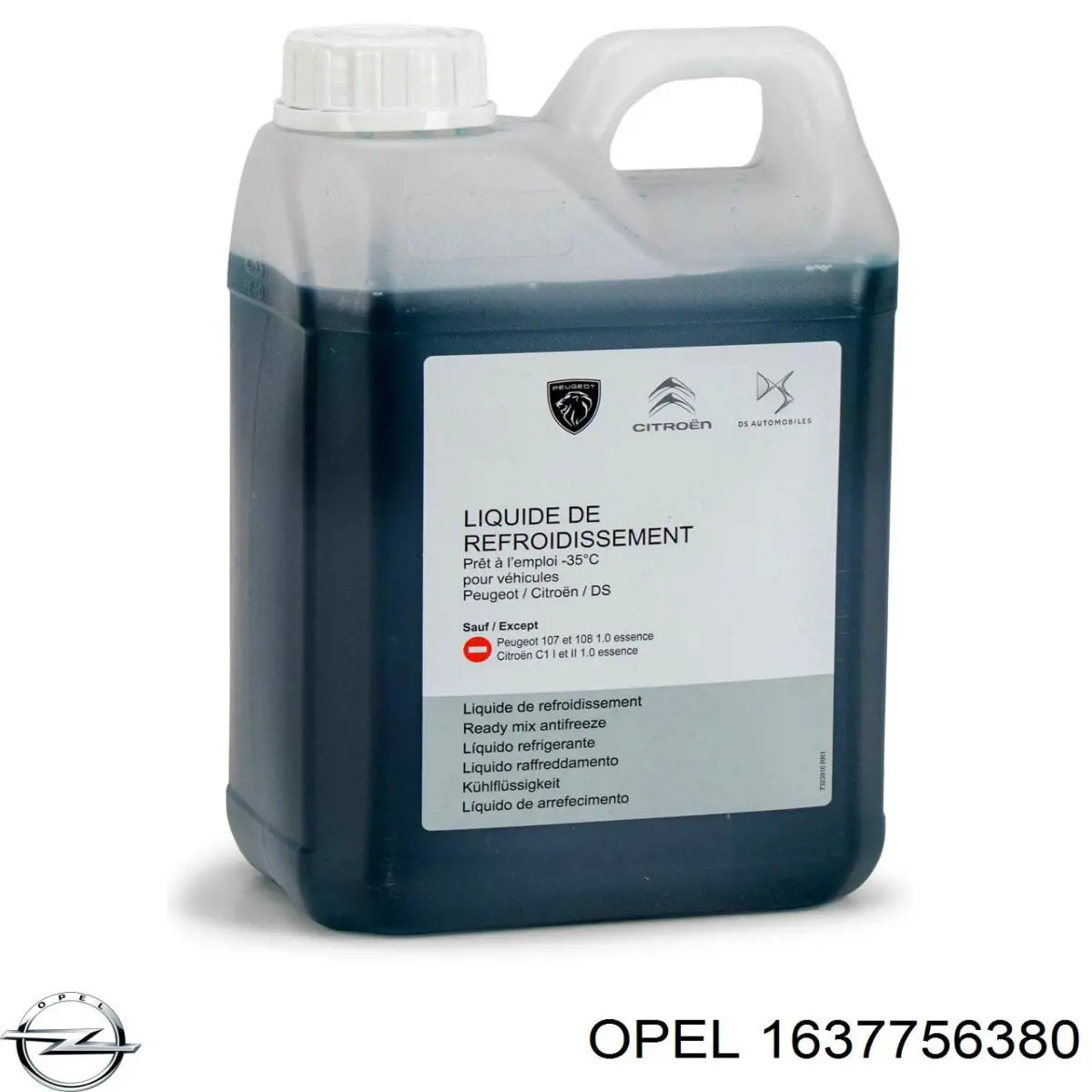 Comprar 1637756380 Opel Liquido anticongelante 