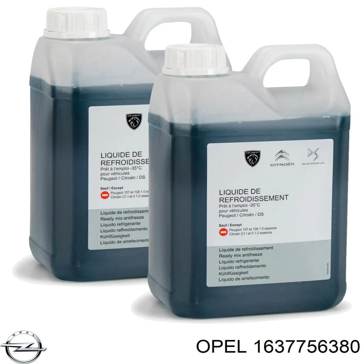 Liquido refrigerante 1637756380 Opel