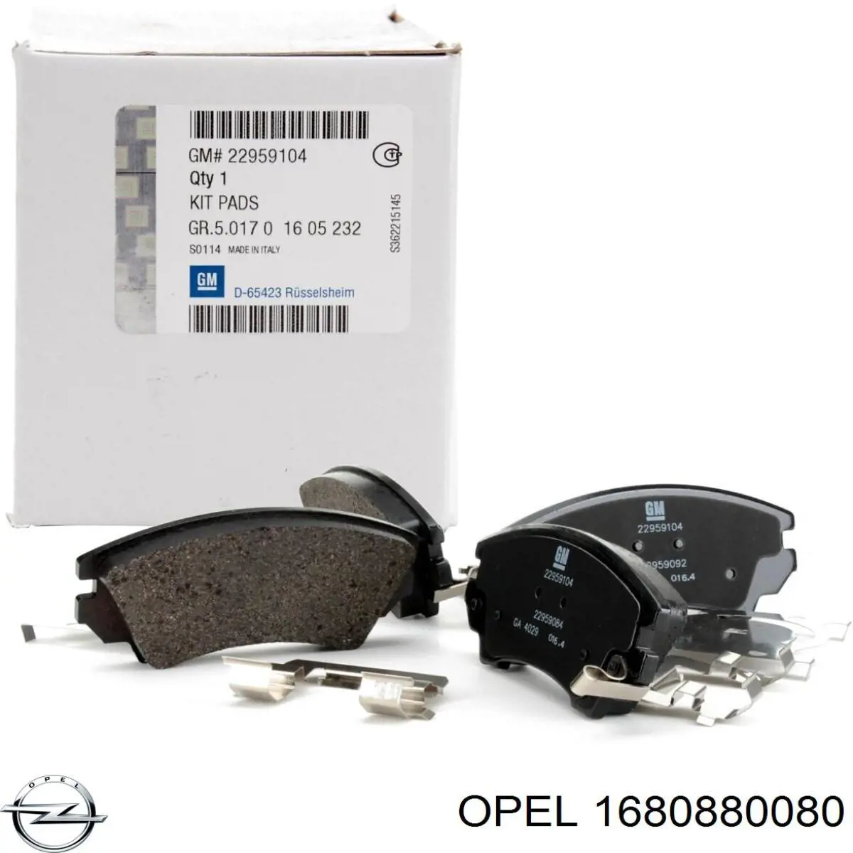 1680880080 Opel pastillas de freno traseras