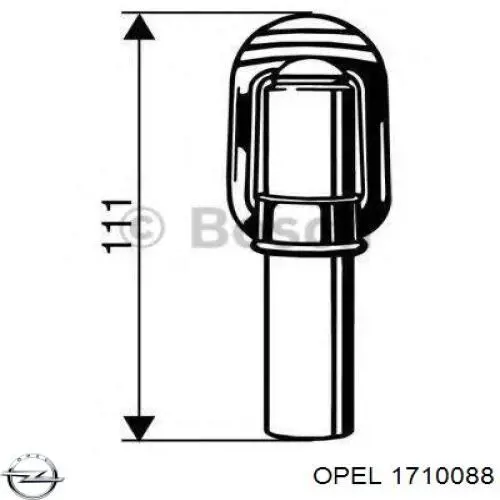 Luz antiniebla derecha para Opel Astra (53, 54, 58, 59)