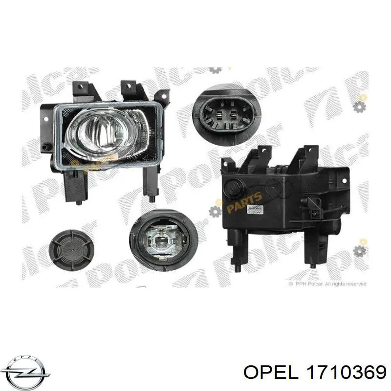 1710369 Opel faro antiniebla derecho