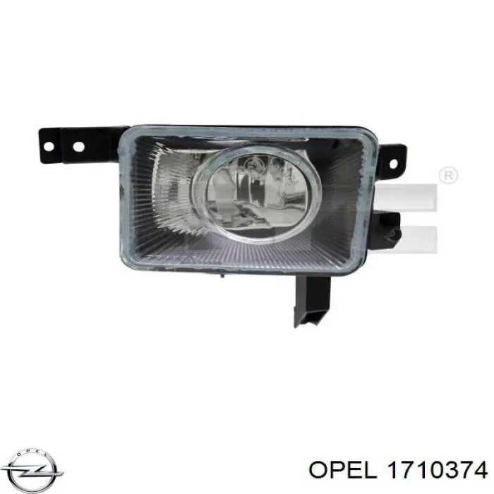 1710374 Opel faro antiniebla izquierdo