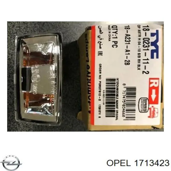 Luz intermitente de guardabarros izquierdo Opel 1713423 precio, desde 11,39 EUR