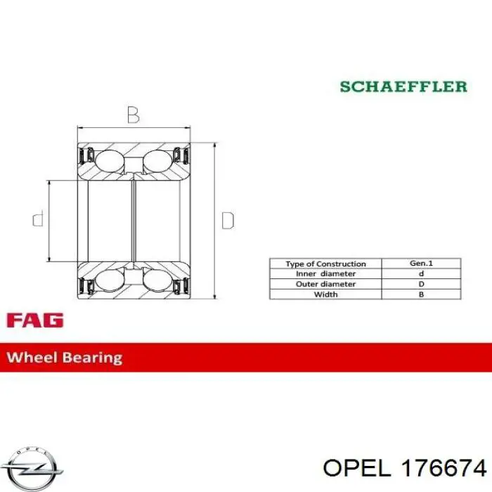 176674 Opel amortiguador maletero