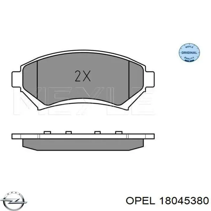 18045380 Opel pastillas de freno delanteras