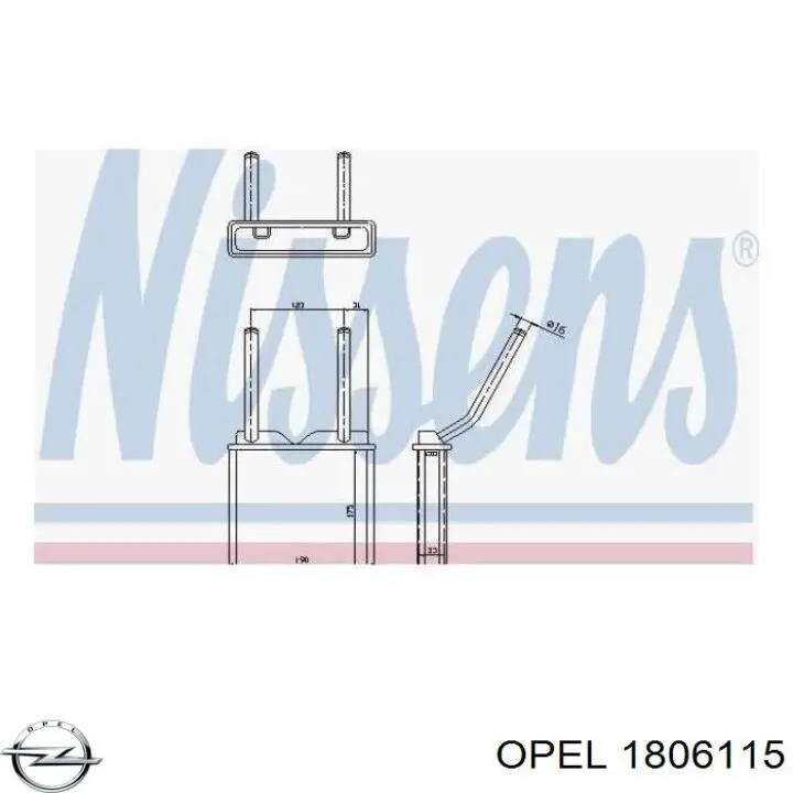 Radiador de calefacción Opel 1806115 precio, desde 26,67 EUR