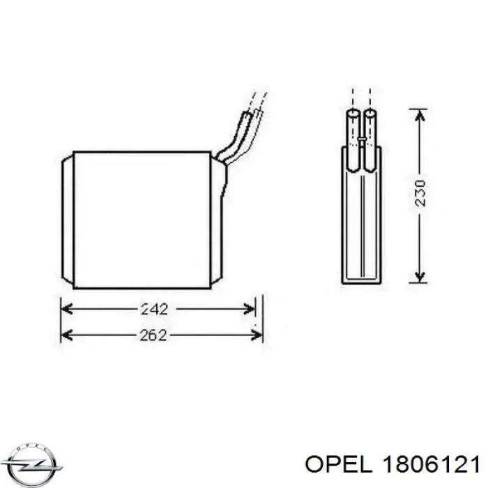 1806121 Opel radiador de calefacción