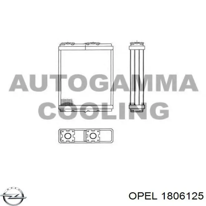 1806125 Opel radiador de calefacción