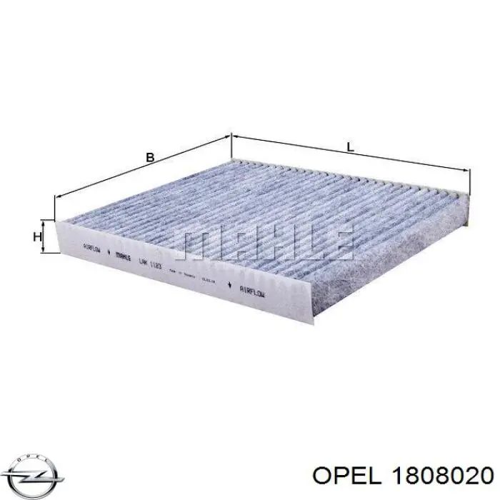 Filtro de cabina Opel 1808020 precio, desde 12,42 EUR