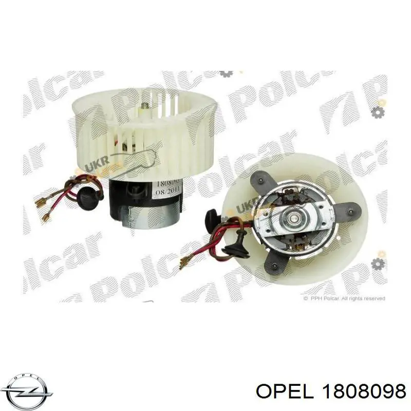 1808098 Opel motor eléctrico, ventilador habitáculo