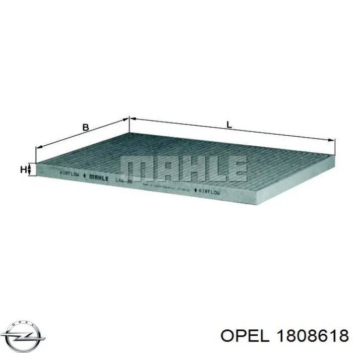 Filtro de cabina Opel 1808618 precio, desde 11,51 EUR