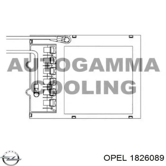 1826089 Opel radiador de calefacción