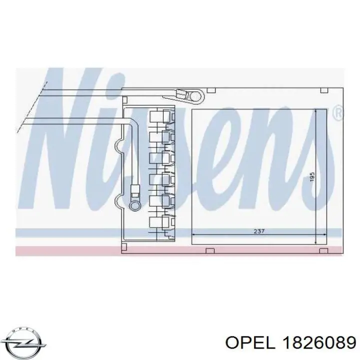 Radiador de calefacción Opel 1826089 precio, desde 246,40 EUR