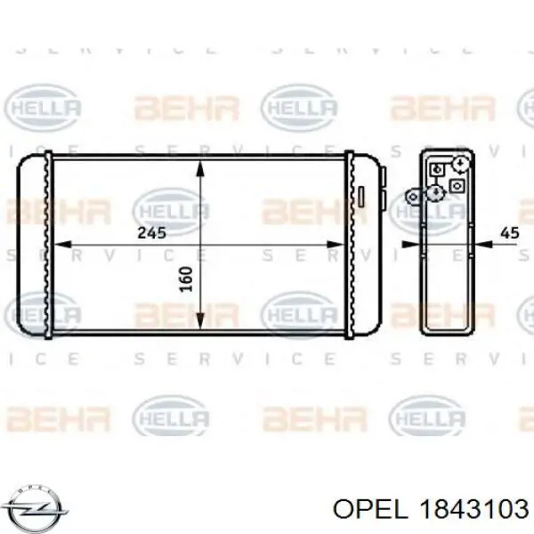 1843103 Opel radiador de calefacción