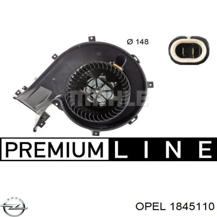 1845110 Opel motor eléctrico, ventilador habitáculo