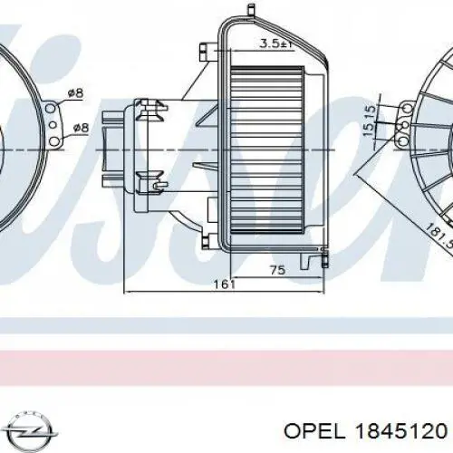 1845120 Opel ventilador habitáculo