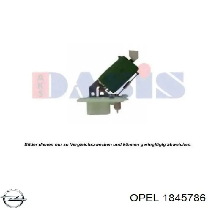 1845786 Opel resitencia, ventilador habitáculo