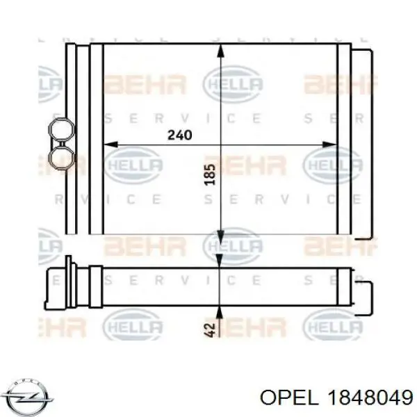 Filtro deshidratante Opel 1848049