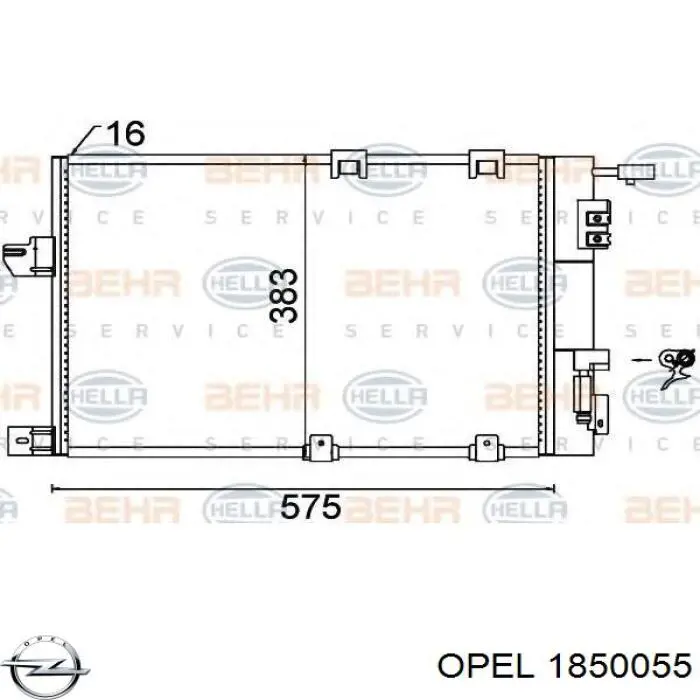 1850055 Opel condensador aire acondicionado