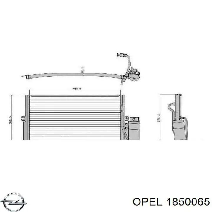 Condensador aire acondicionado 1850065 Opel