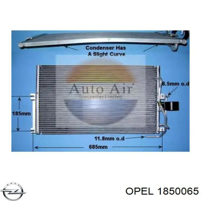 Aire acondicionado capacitor Opel 1850065