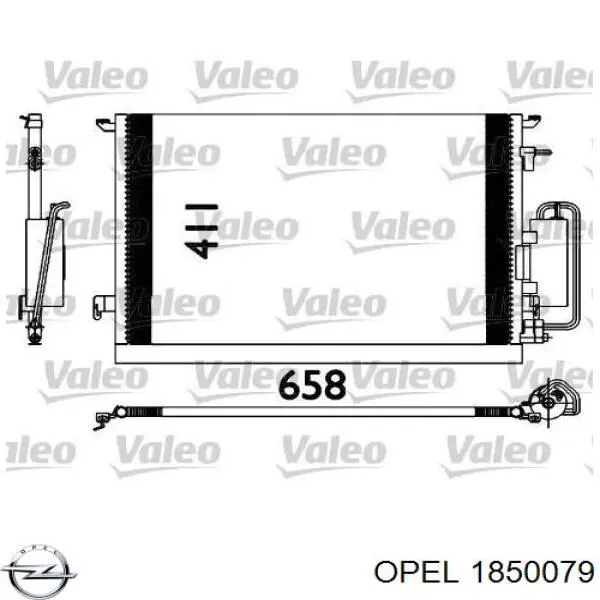 1850079 Opel condensador aire acondicionado