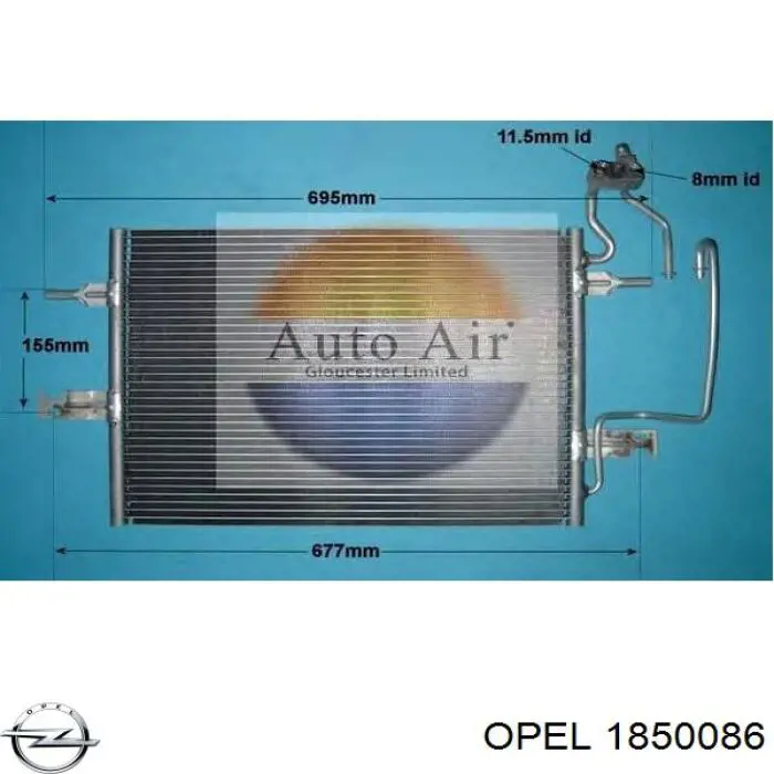 Aire acondicionado capacitor Opel 1850086 precio, desde 59,53 EUR