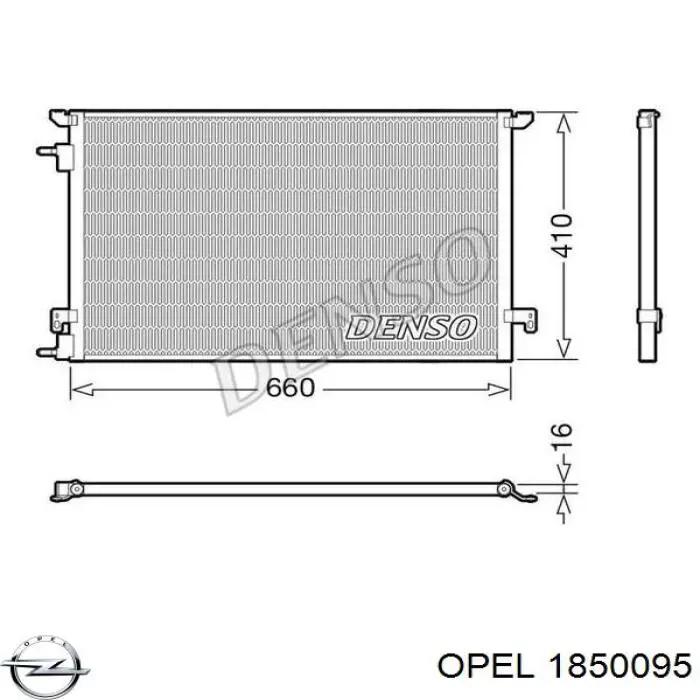 Aire acondicionado capacitor Opel 1850095 precio, desde 75,50 EUR