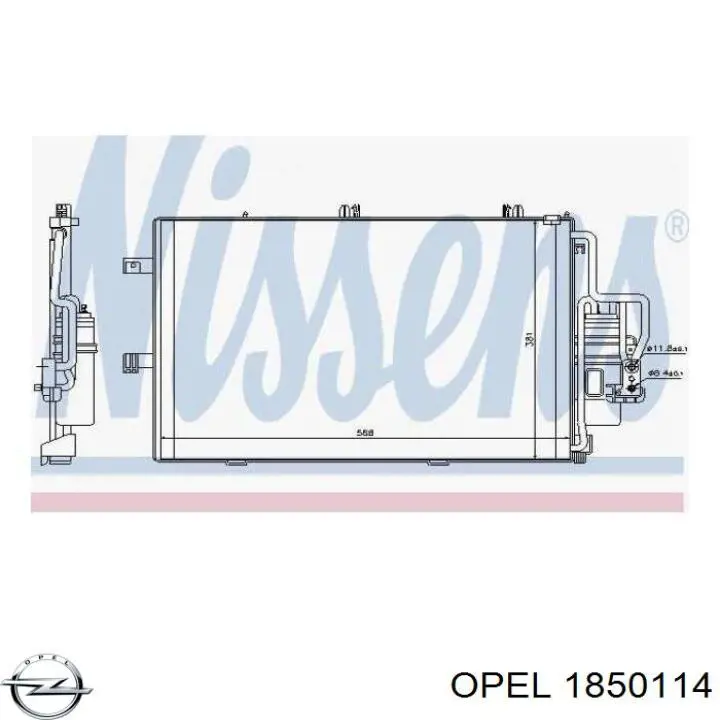 Aire acondicionado capacitor Opel 1850114 precio, desde 56,63 EUR